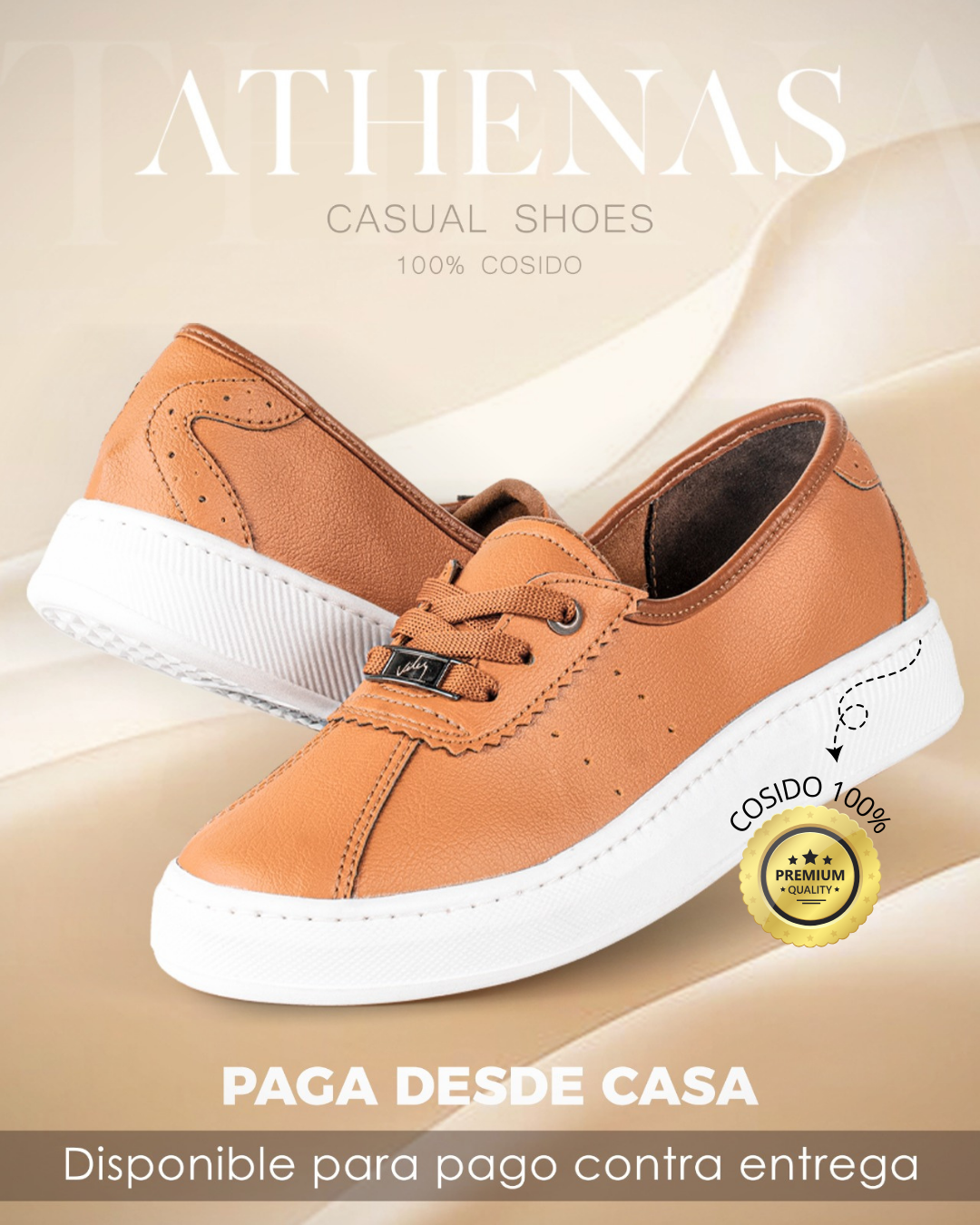 TENIS MUJER CASUAL 100% COSIDO